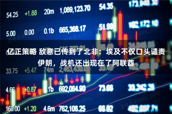 亿正策略 敌意已传到了北非：埃及不仅口头谴责伊朗，战机还出现在了阿联酋
