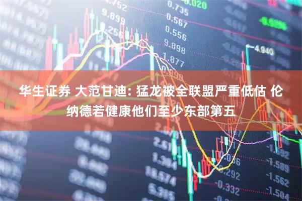 华生证券 大范甘迪: 猛龙被全联盟严重低估 伦纳德若健康他们至少东部第五
